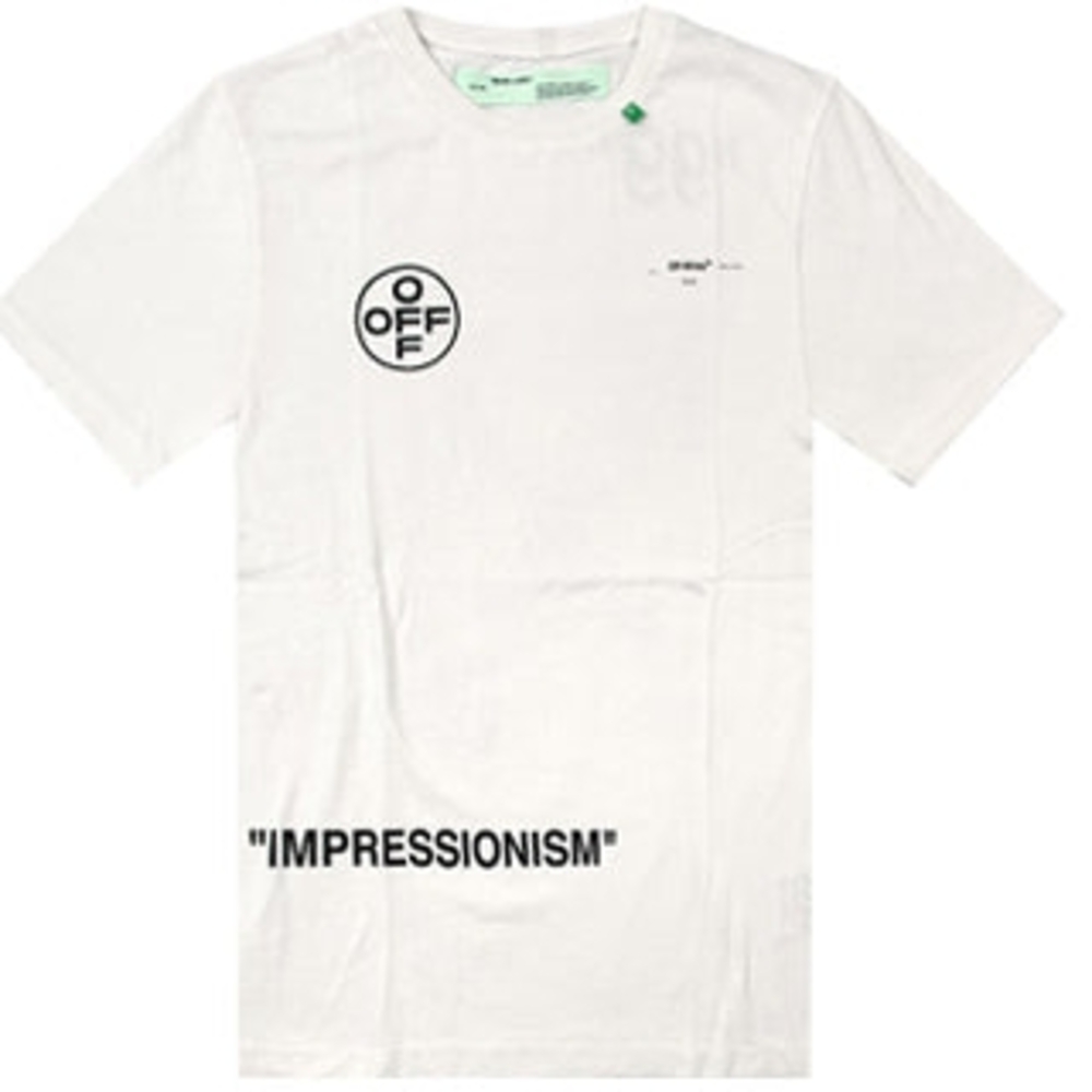 Off-White White Short Sleeve Tee with Minimalist Design